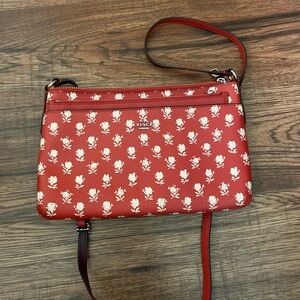 Coach Red Floral Crossbody Bag